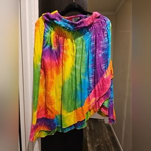 Tie dye convertible dress